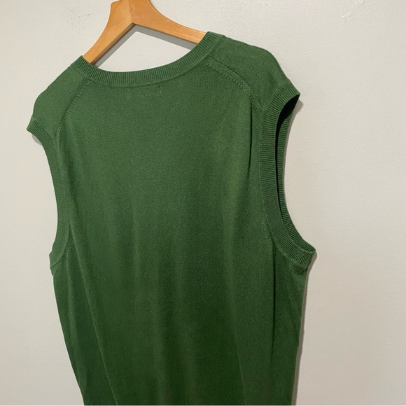 Banana Republic Silk Cashmere Green V-Neck‎ Sweater Vest Size L - Picture 10 of 14